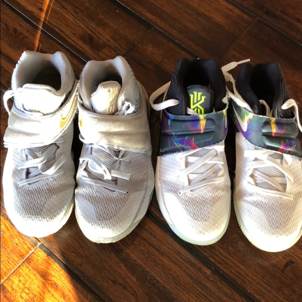 2 pairs of Nike Kyrie Irving Shoes youth 4.5 GUC